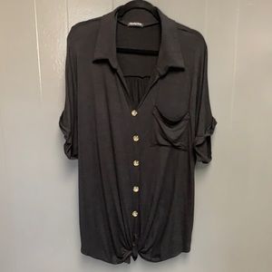 Cha cha vente button down with tie SZ 3X